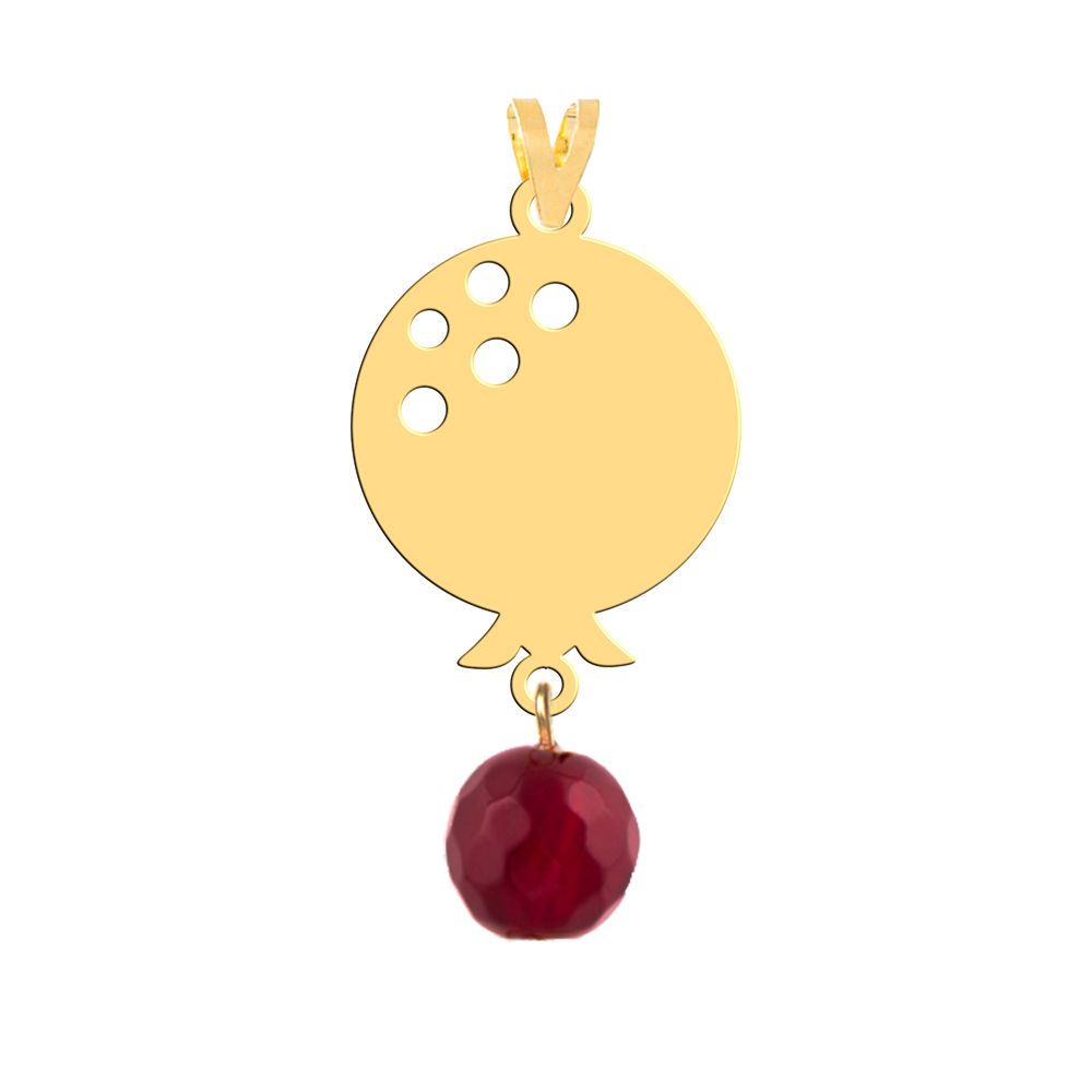آویز گردنبند طلا 18 عیار زنانه فرشته مدل  طرح انار یلدا  WNLASZ-000056 -  - 2