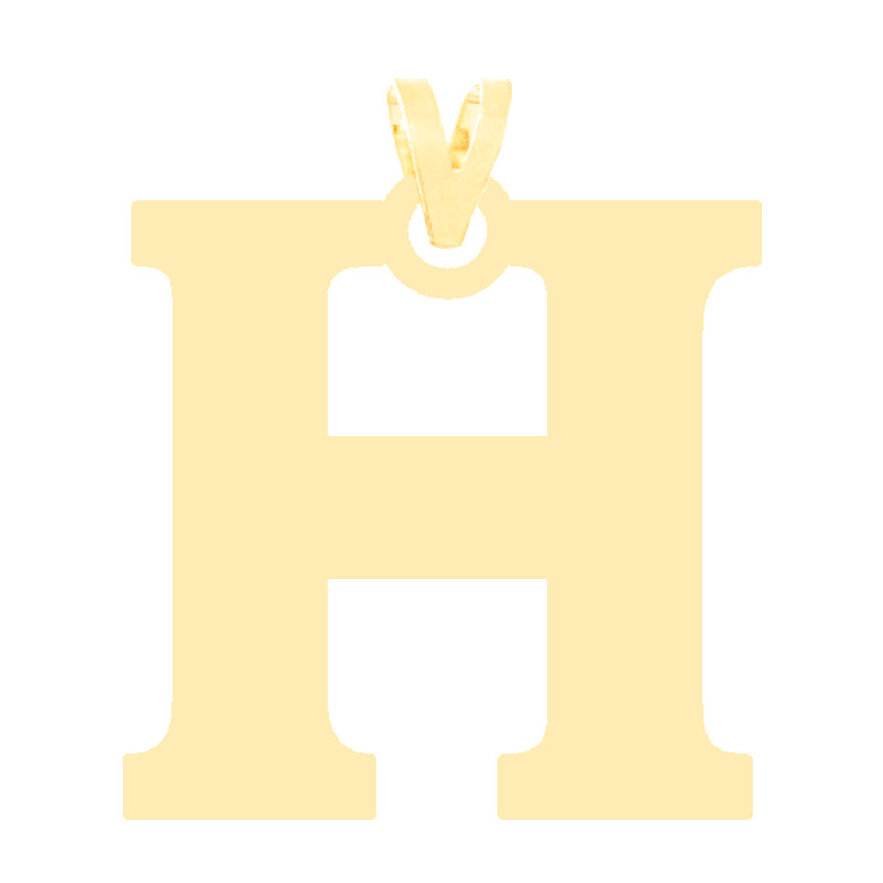 آویز گردنبند طلا 18 عیار زنانه کرابو طرح H مدل Kr3604