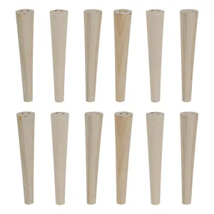 پایه میز مدل چوبی مخروطی کد 035 مجموعه 12 عددی