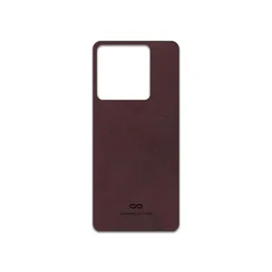 MAHOOT Matte-Dark-Brown-Leather Cover Sticker for Xiaomi Poco X6