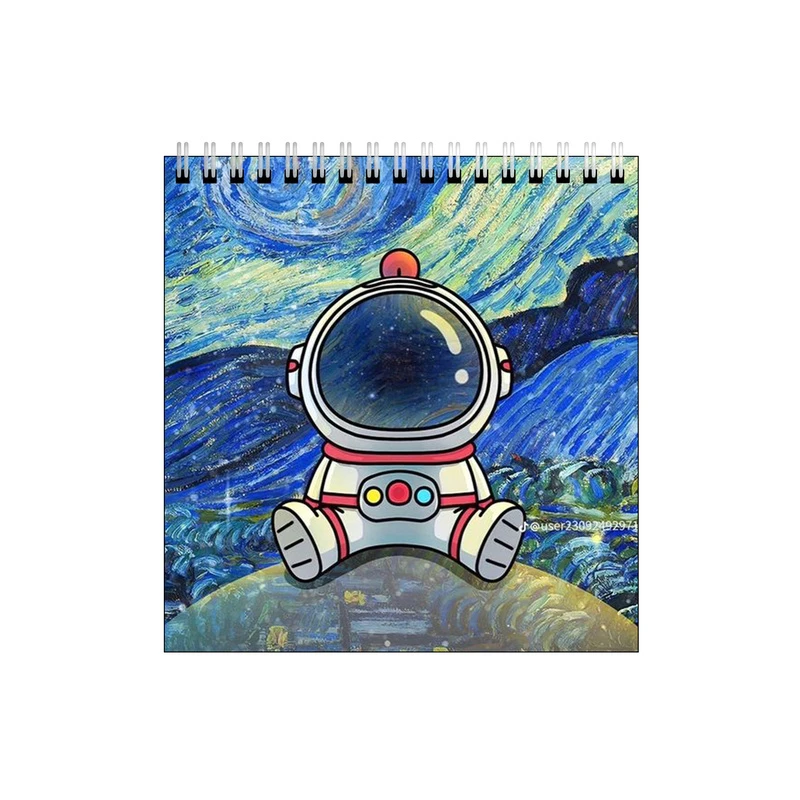 دفتر طراحی طرح فضانورد در شب ستاره باران کد 7593040