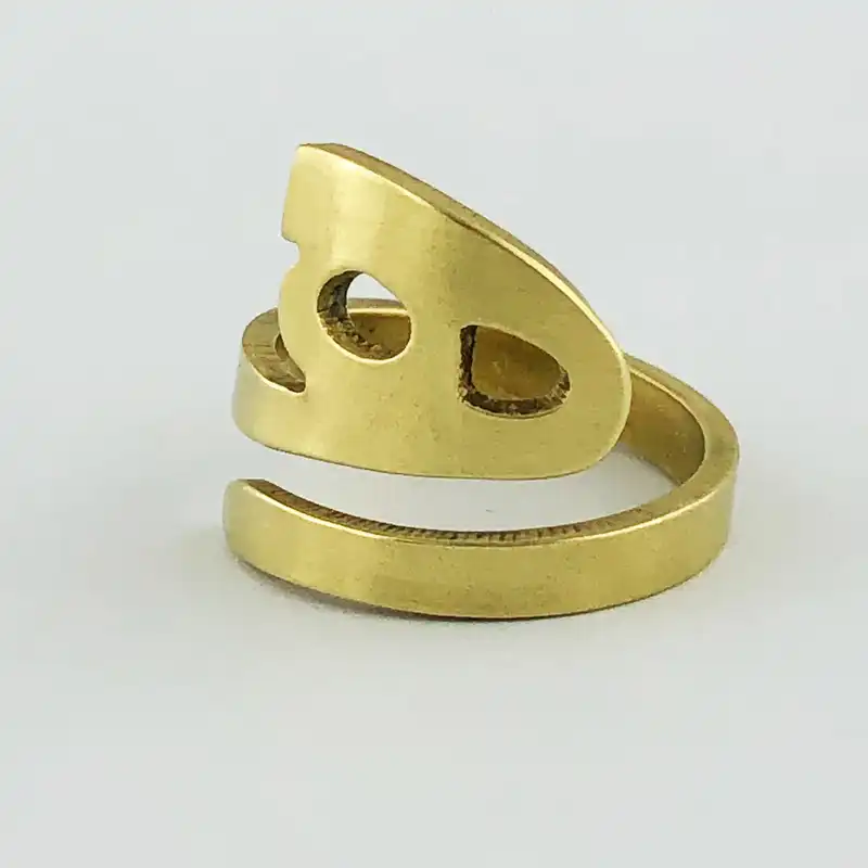 انگشتر گالری عزیزی طرح حرف هه مدل gz99205