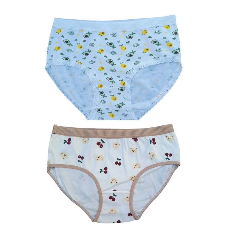 شورت زنانه مدل نخی ضد حساسیت طرح عروسکی مجموعه 2 عددی