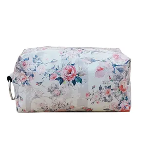 کیف لوازم آرایش زنانه مدل مکعبی گل mk13