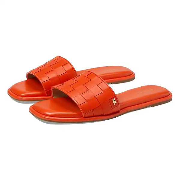 صندل زنانه مایکل کورس مدل Hayworth Woven Leather Slide