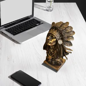 مجسمه دنیا دکوری سرمد مدل سرخپوست نیم تنه کد 0