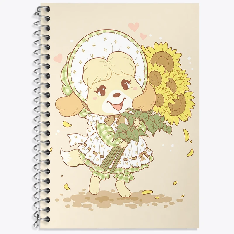 دفتر زبان 50 برگ خندالو مدل دو خط طرح بازی انیمال کراسینگ (Animal Crossing) کد 32670