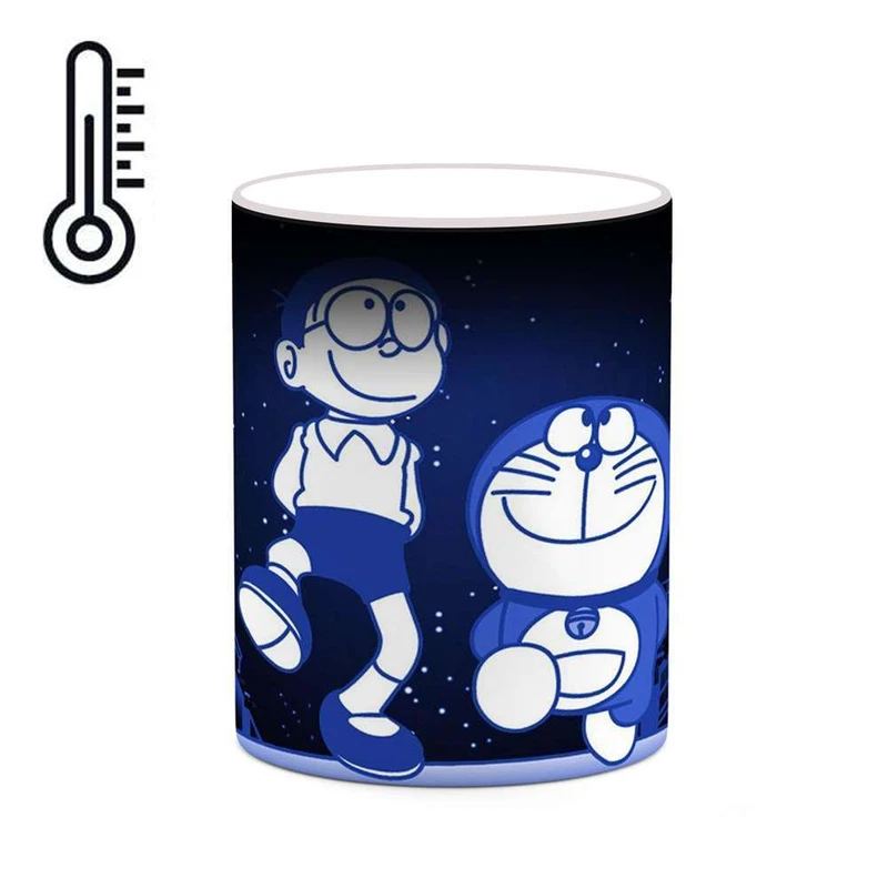 ماگ حرارتی کاکتی مدل کارتون Doraemon کد mgh22534