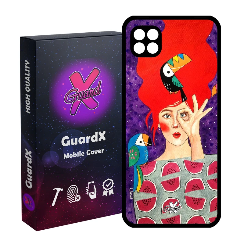 کاور گارد ایکس طرح Girl مدل Glass10153 مناسب برای گوشی موبایل سامسونگ Galaxy A22 5G