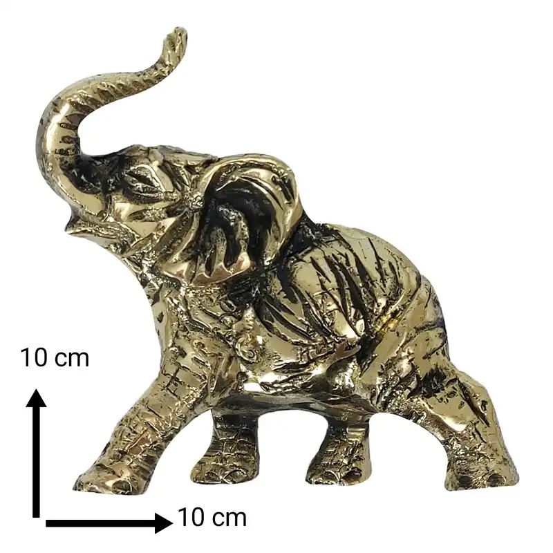 دکوری برنجی مدل بچه فیل خرطوم بالا دو طرفه
