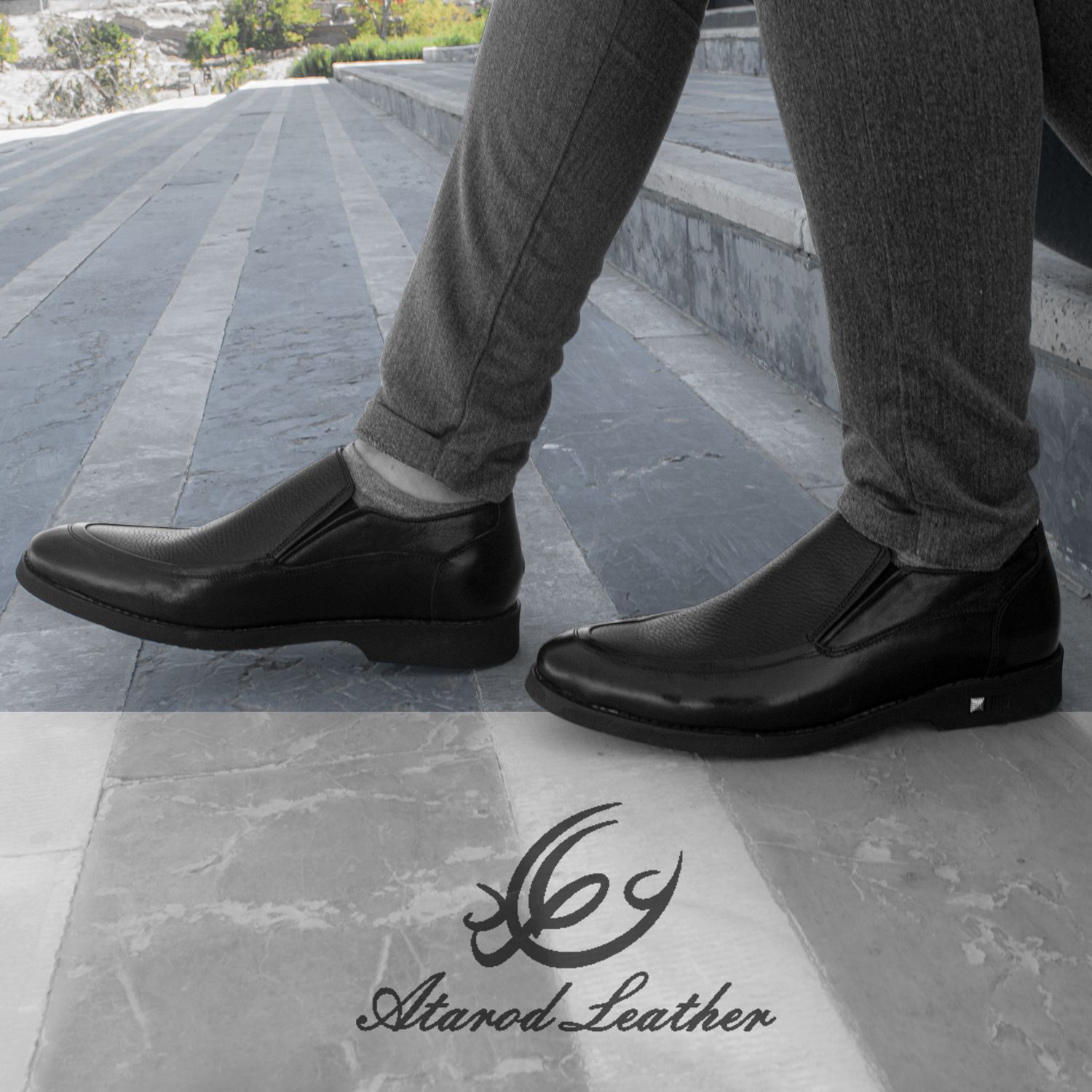کفش مردانه چرم عطارد مدل SH09 -  - 7