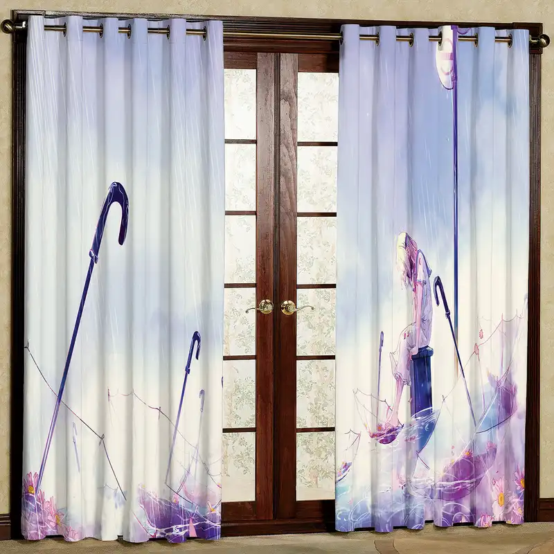 پرده مدل چتر برعکس مخمل پانچی کد 2516 سایز 200x140 سانتی متر