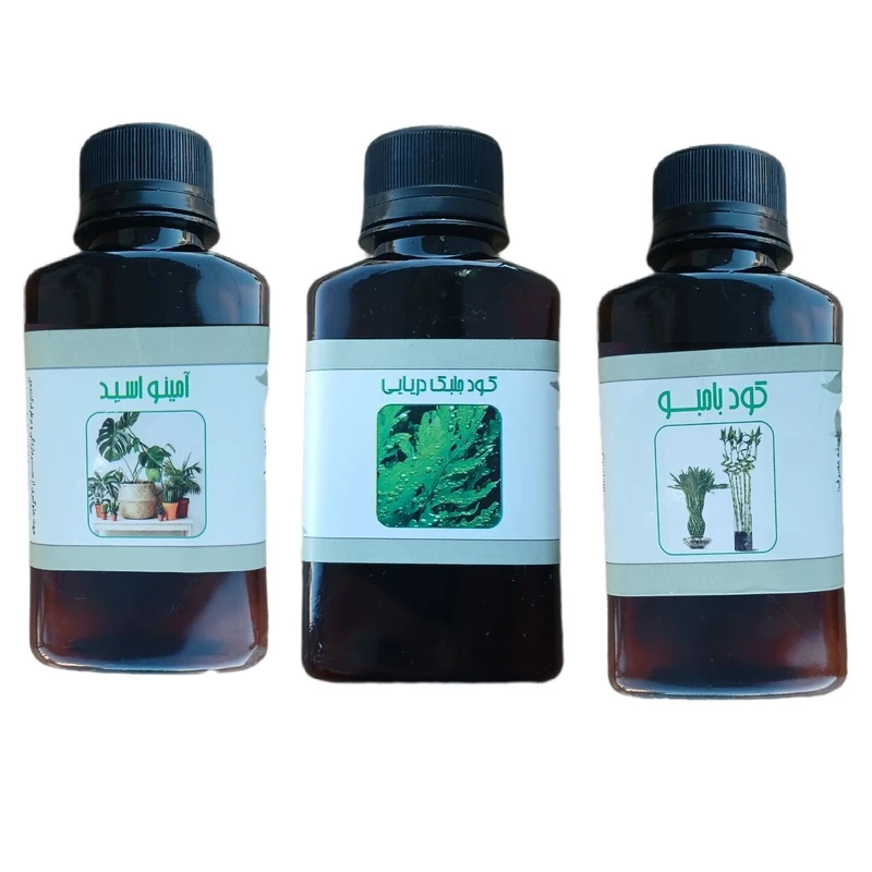 کود مایع امینو اسید و بامبو و جلبک دریایی مدل life drop حجم 110 میلی لیتر بسته 3 عددی