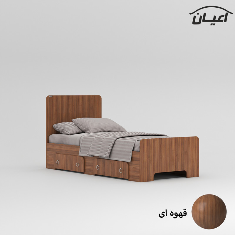 تخت خواب نوجوان اعیان مدل FH795 سایز 80x180 سانتی متر