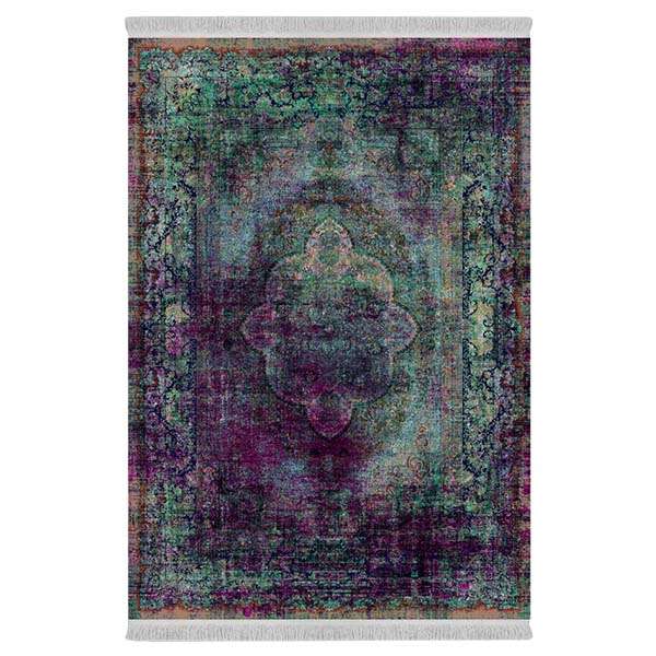 فرش پارچه‌ای دفه مدل فرشینه طرح مدرن کد 470