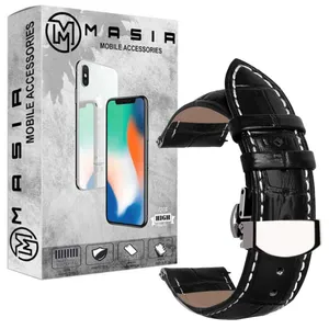 بند مسیر مدل Crocodile Lines Leather مناسب برای ساعت هوشمند سامسونگ Galaxy Watch 3 45mm 