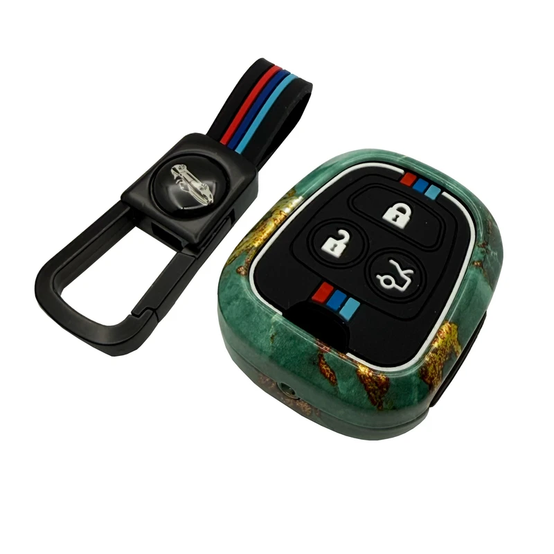 کاور ریموت و سوئیچ خودرو ژیلو مدل ZH-020 فلزی طرح یشم مناسب برای دنا