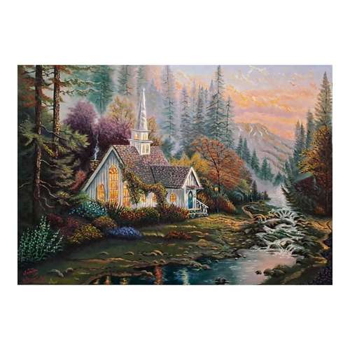 تابلو نقاشی رنگ روغن به سبک رئالیسم طرح منظره