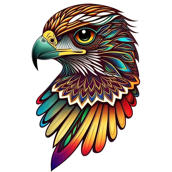   استیکر پارچه و لباس پاد آفرین طرح شاهین کد 2090