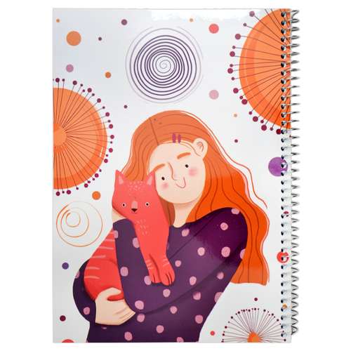 دفتر مشق مدل فانتزی طرح دختر