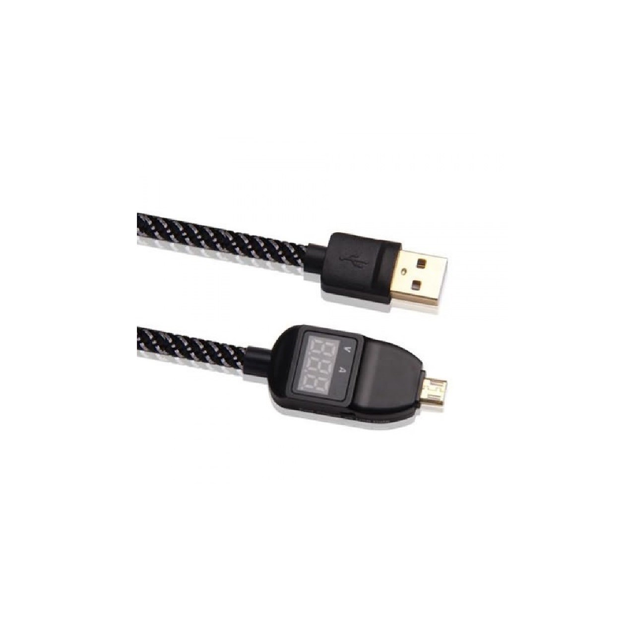 کابل انتقال دیتا و شارژر میکرو USB با قابلیت نمایش ولتاژ و جریان