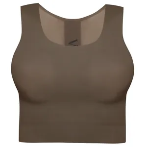 کراپ‌تاپ زنانه مدل لیزری پشت توری کد 5254-5502 رنگ قهوه ای