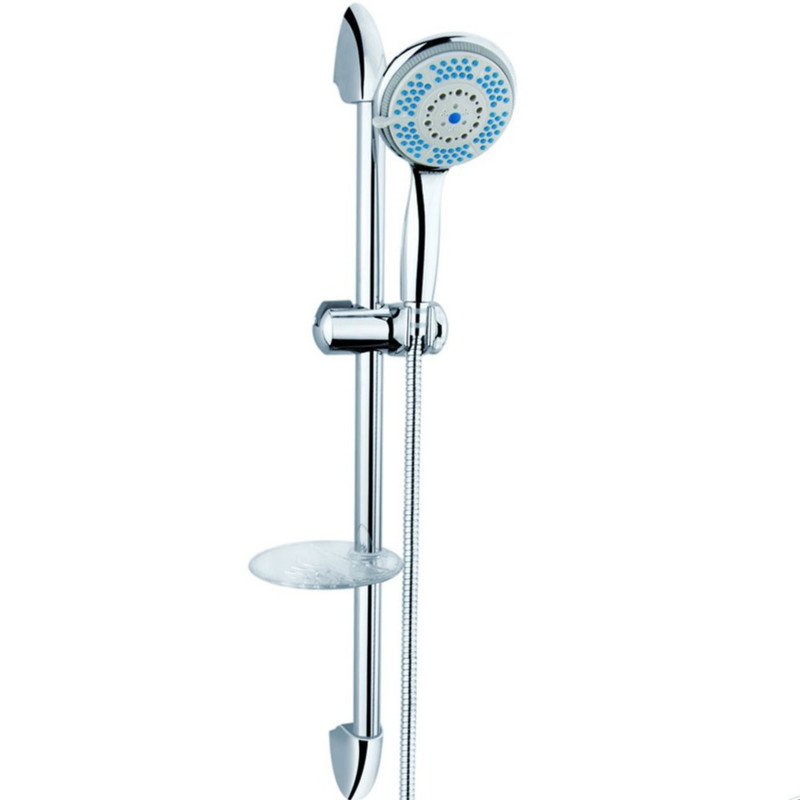 ست شیرآلات فراست پویا مدل حلقه ای به همراه علم دوش حمام و شلنگ توالت