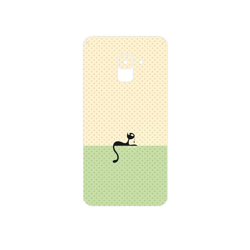 برچسب پوششی ماهوت مدل Minimal Internet Cat Icon مناسب برای گوشی موبایل سامسونگ Galaxy A8 2018