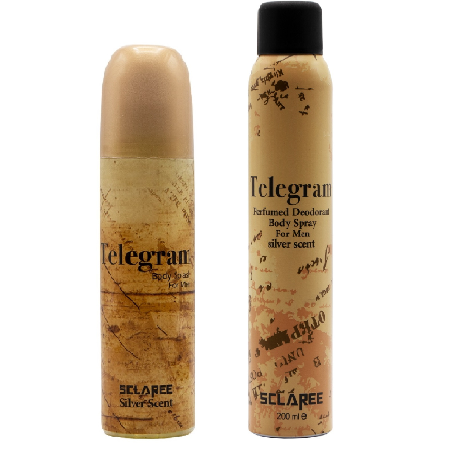 بادی اسپلش مردانه اسکلاره مدل Telegram حجم 250 میلی لیتر به همراه اسپری بدن اسکلاره مدل Telegram حجم 200 میلی لیتر