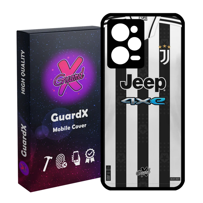 کاور گارد ایکس طرح یوونتوس مدل Glass10357 مناسب برای گوشی موبایل شیائومی Redmi Note 12 Pro 5G/Poco X5 Pro 5G/Note 12 Pro Pro speed