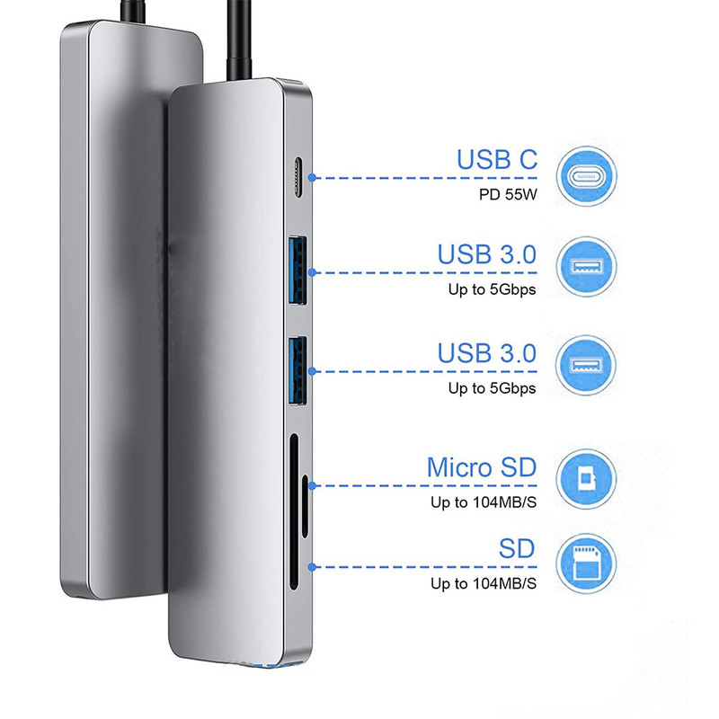 هاب 9 پورت USB-C  مدل 6183 1