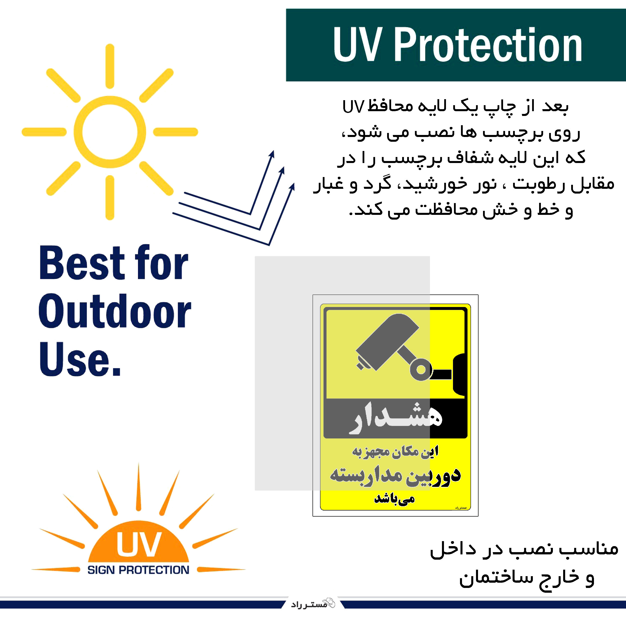 برچسب ایمنی مستر راد طرح این مکان مجهز به دوربین مدار بسته می باشد مدل HSE-OSHA-003 برچسب ایمنی مستر راد طرح این مکان مجهز به دوربین مدار بسته می باشد مدل HSE-OSHA-003
