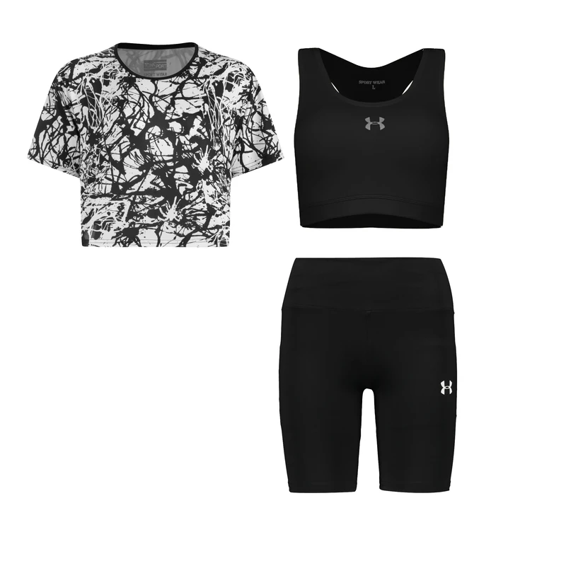 ست 3 تکه لباس ورزشی زنانه مدل 1801-56-69