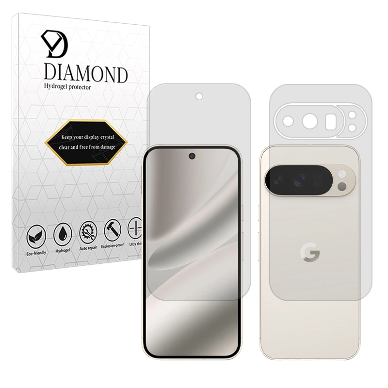 محافظ صفحه نمایش مات دیاموند مدل Tough مناسب برای گوشی موبایل گوگل Pixel 10 Pro به همراه محافظ پشت گوشی