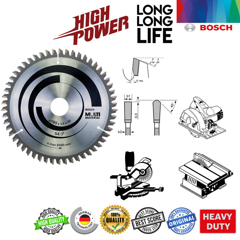 تیغ اره دیسکی بوش مدل مولتی متریال 190MM-54T تیغ اره دیسکی بوش مدل مولتی متریال 190MM-54T