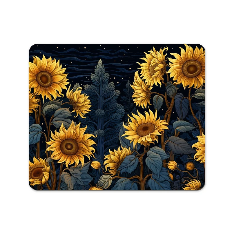 ماوس پد پاد آفرین مدل گل آفتابگردان طرح فانتزی کد P138 سایز 19*24 سانتی متر