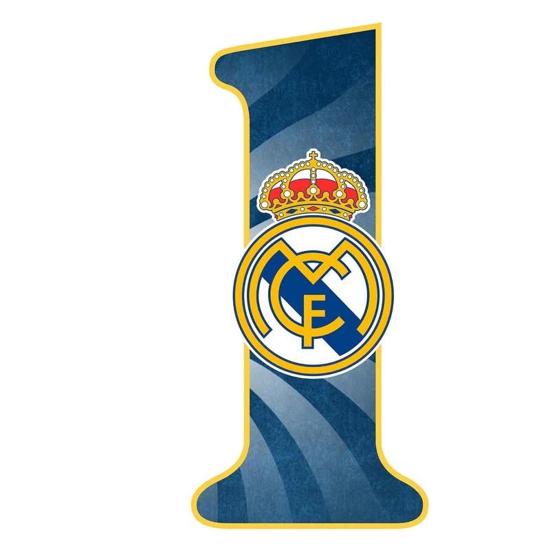 استند رومیزی مدل تولد عدد 1 طرح رئال مادرید کد 731