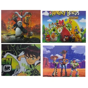 پازل 20 تکه مدل کارتونی مناسب برای رده سنی زیر 6 سال بسته 4 عددی