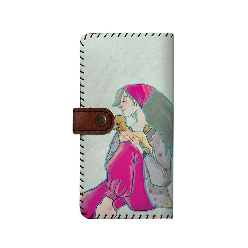 کیف پول چرمی ترمه طراحان ایده مدل بنددار دختر و سگ کد sfs013