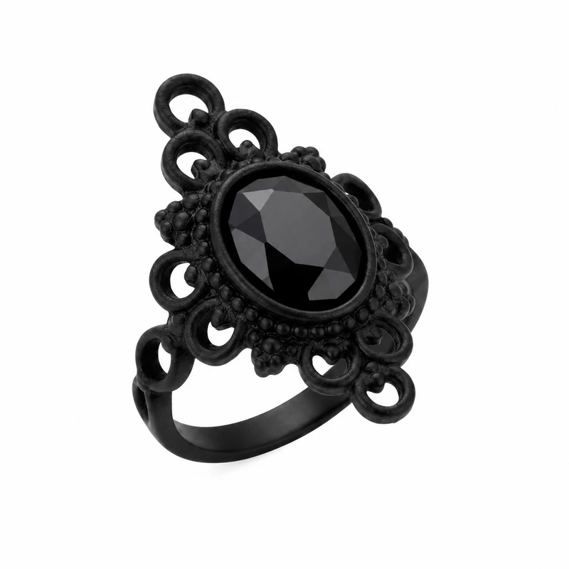 انگشتر نگین دار زنانه مدل Goth IAM c