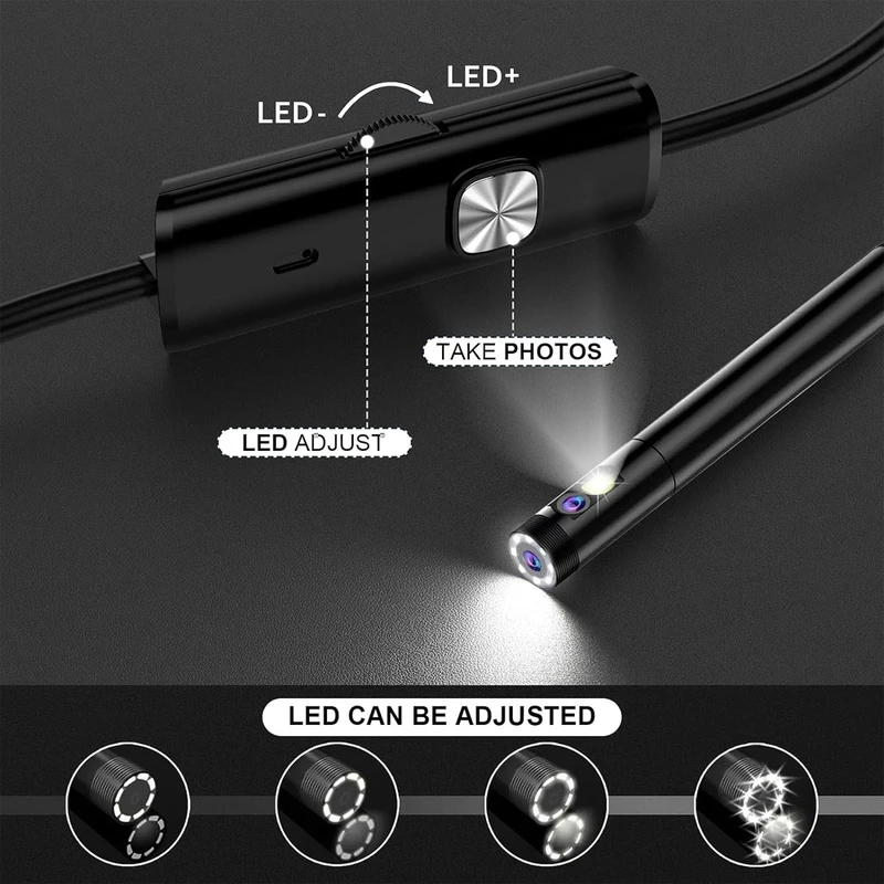 عکس شماره 16 : دوربین شلنگی مدل 2 لنز ضدآب 20m hd 360 new