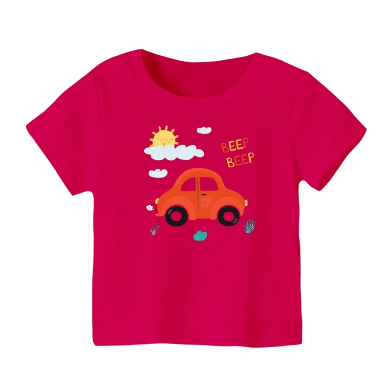 تی شرت آستین کوتاه بچگانه مدل ماشین کد ۴