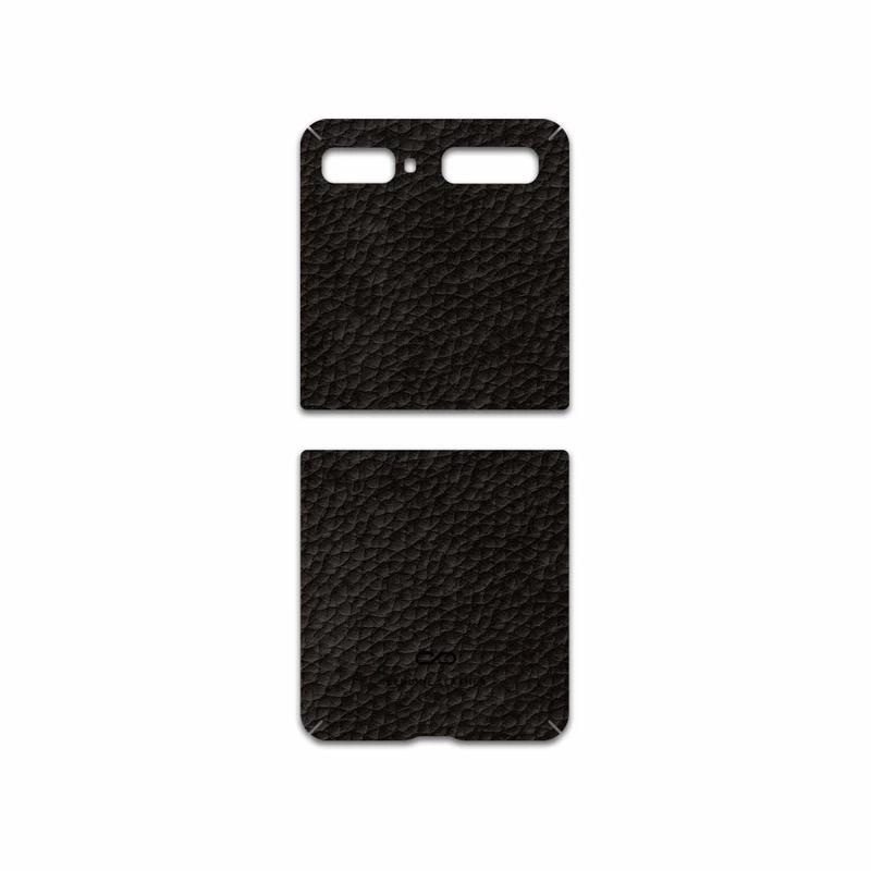 برچسب پوششی ماهوت مدل Dark-Brown-Leather مناسب برای گوشی موبایل سامسونگ Galaxy Z Flip