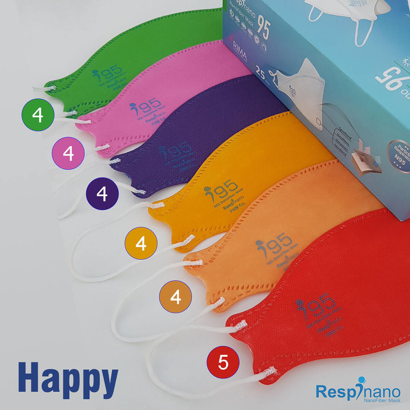 ماسک تنفسی ریما مدل سه بعدی N95 نانوالیاف بسته 25 عددی