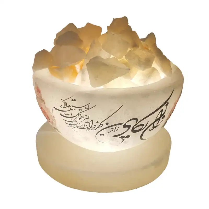 آباژور سنگ نمک طرح شکلات خوری کد 111222