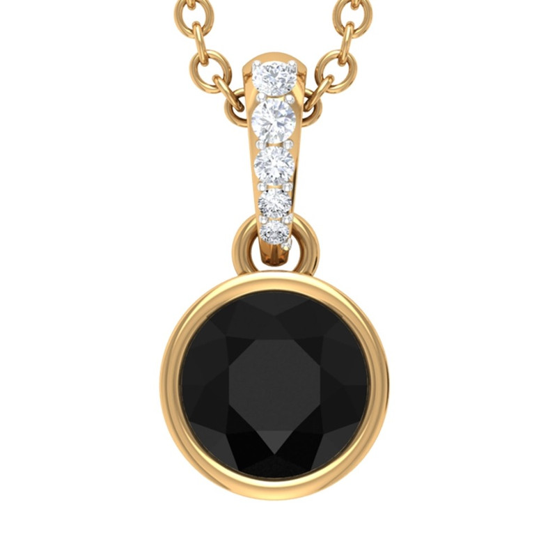 گردنبند طلا 18 عیار زنانه قیراط طرح دایره کد GH1747