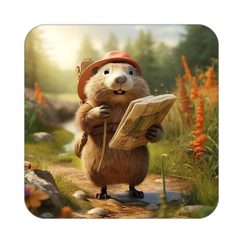 زیر لیوانی کاکتی طرح حیوانات کارتونی مدل mp27374