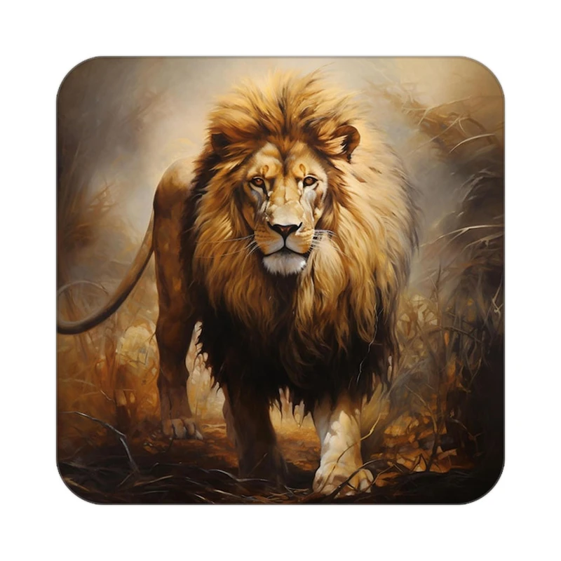 زیر لیوانی کاکتی طرح شیر مدل mp23596