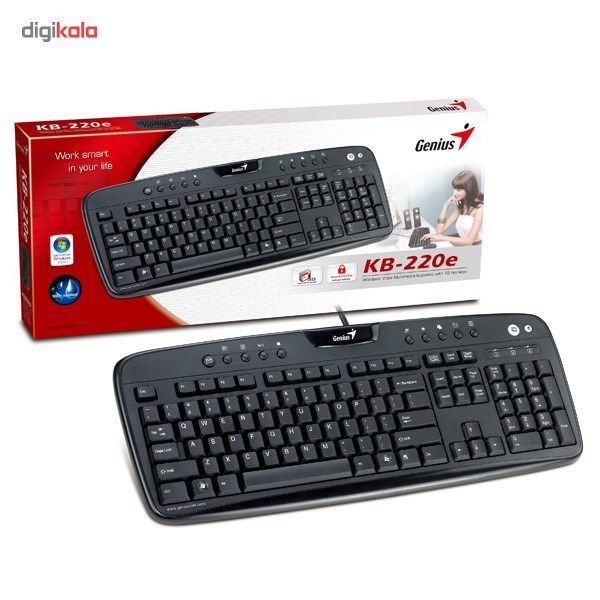 کیبورد مالتیمدیای جنیوس مدل KB-220e با رابط PS/2 main 1 5