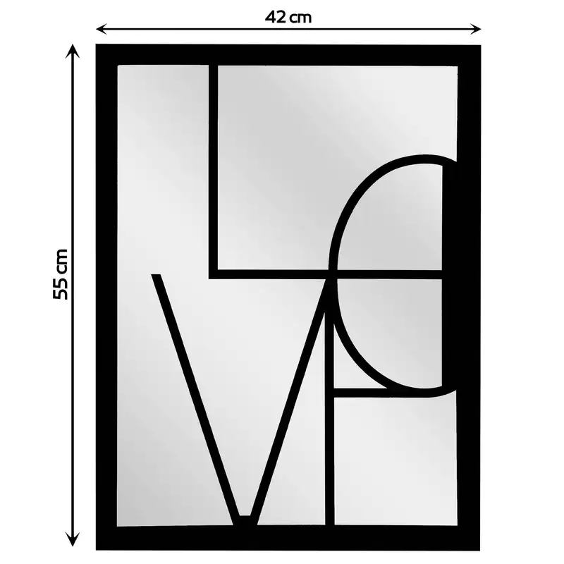 آینه الف طرح LOVE
